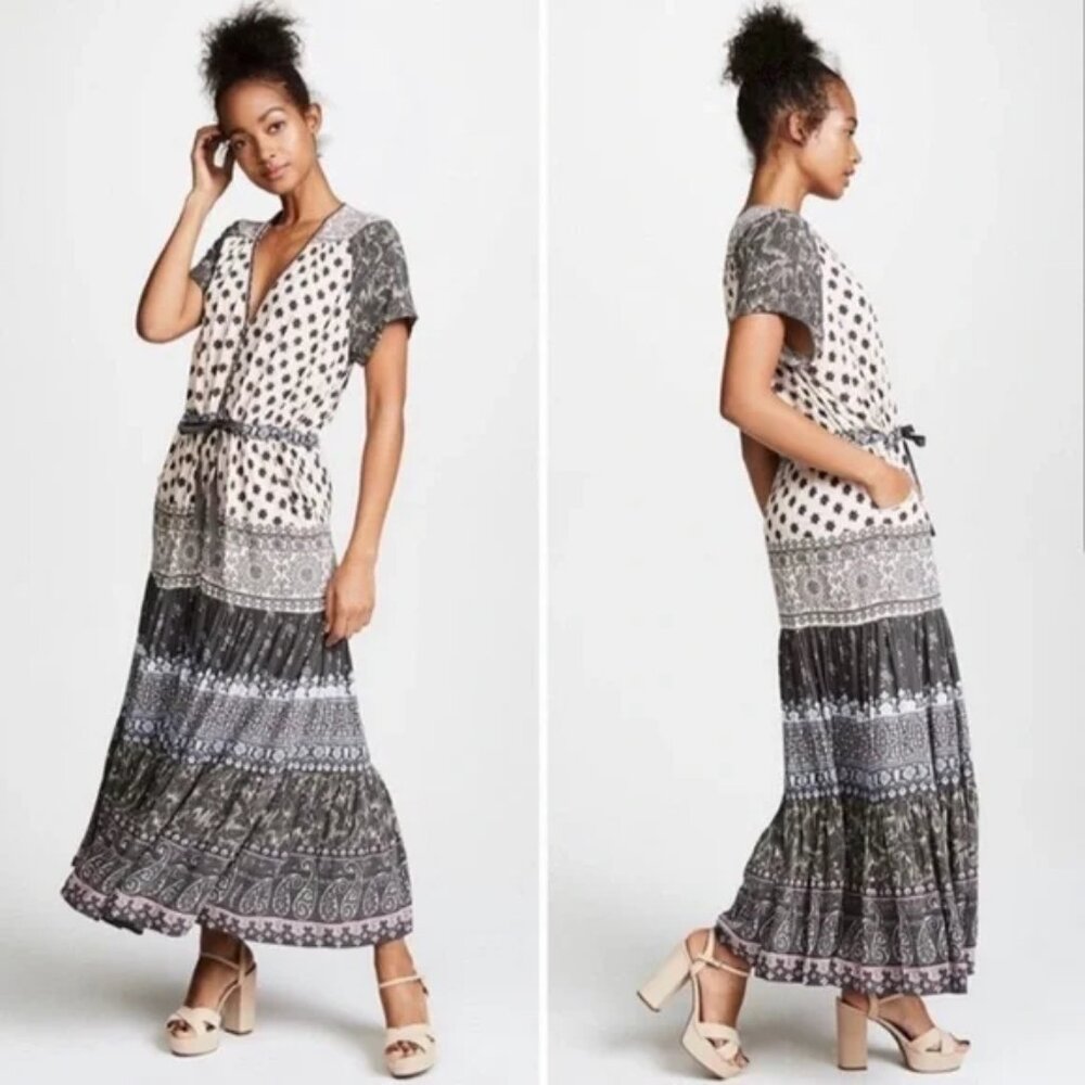 Spell and The Gypsy Lionheart Maxi Dress in Coal Size L Modern Boho Beachy
